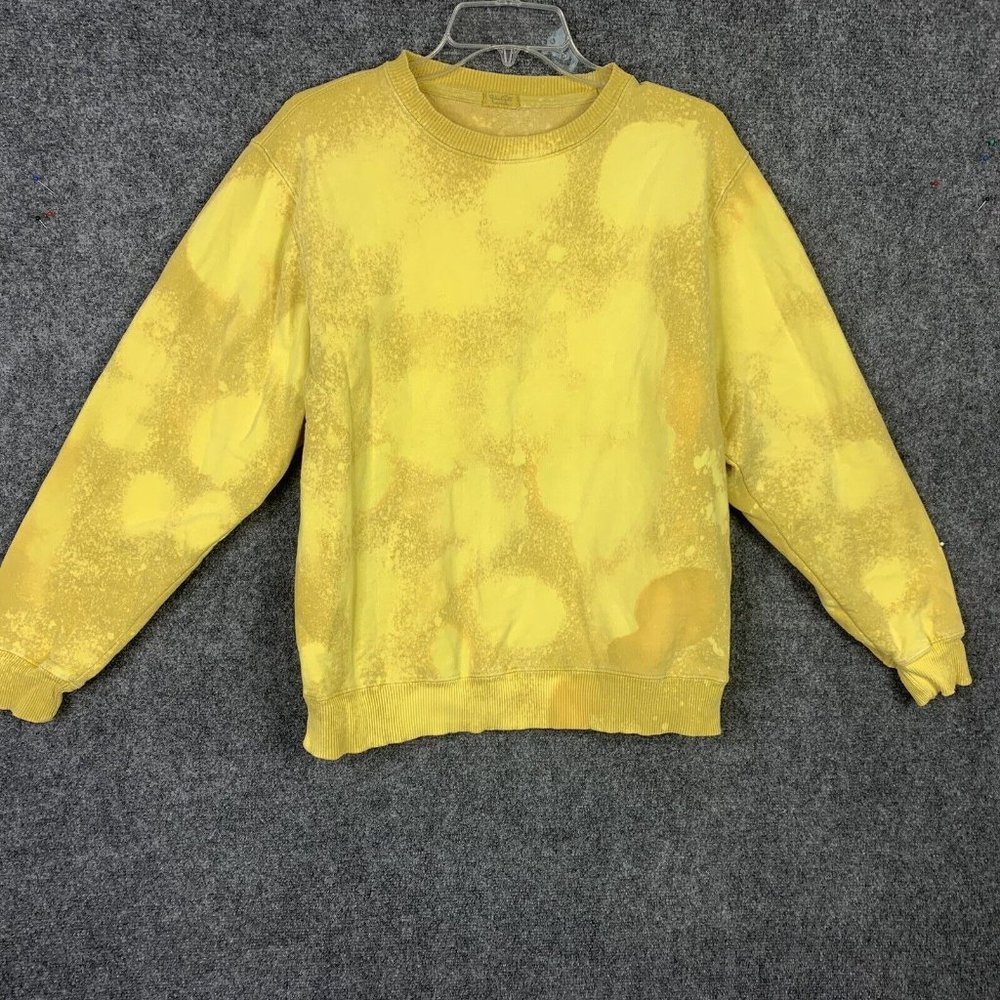 John Galt Brandy Melville Yellow Sweatshirt With A Splatter Pattern One Size